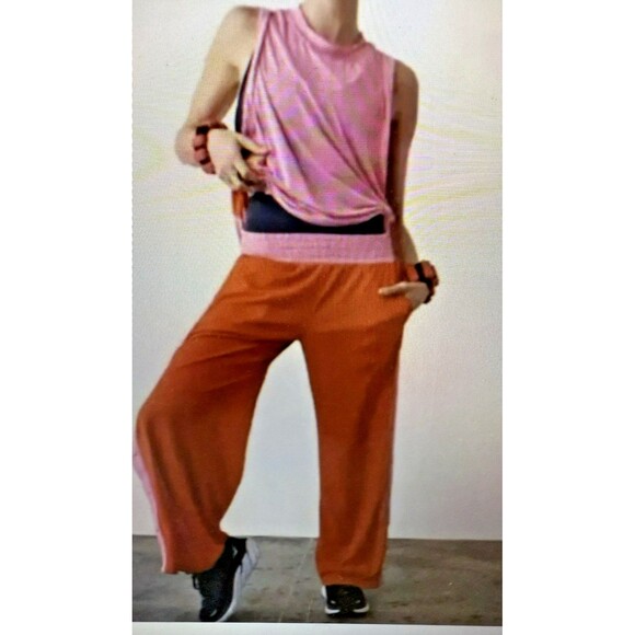 Free People Movement Nothing But Net Athletic Athleisure Set Size XS Orange Pink - Picture 1 of 12
